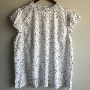 Bloomchic Polka Dot Ruffle Blouse NWT Plus Size Easter Spring Top
